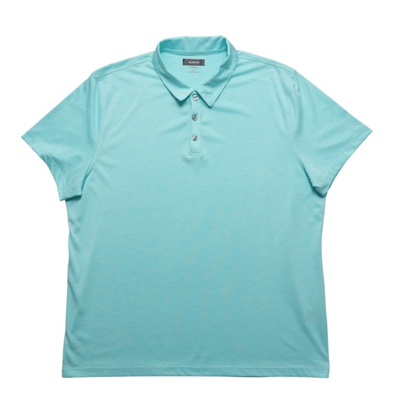 Alfani Other - Alfani Polo Shirt Mens XL Blue Stretch Short Sleeve Space Dye Performance